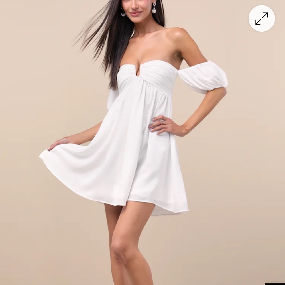 Lulu's Strapless White Dress